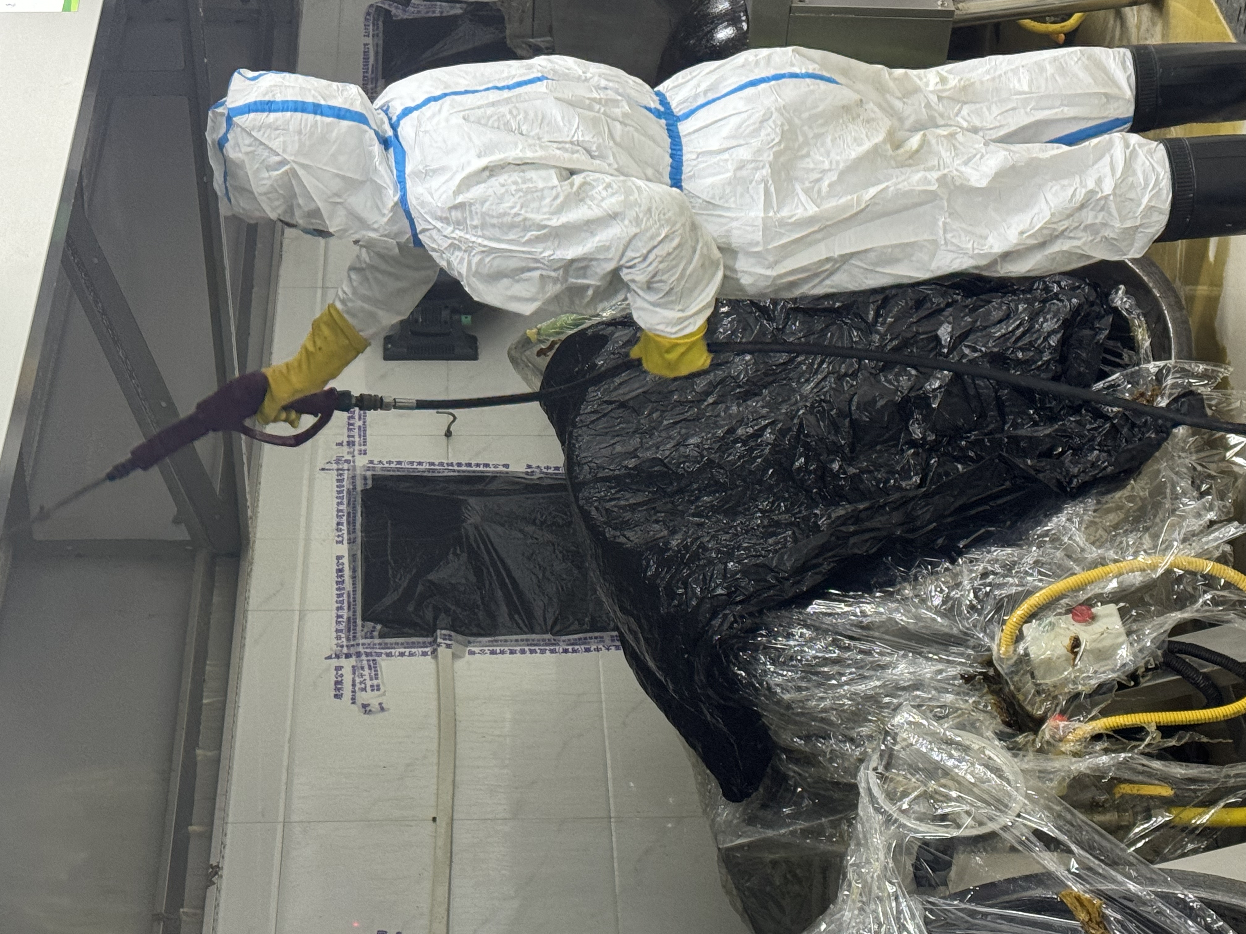 青岛烧烤店清洗实拍