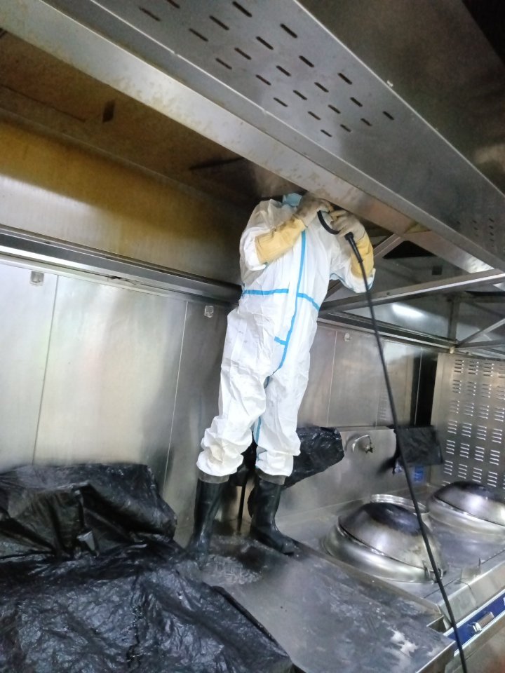 临沂烧烤店清洗实拍