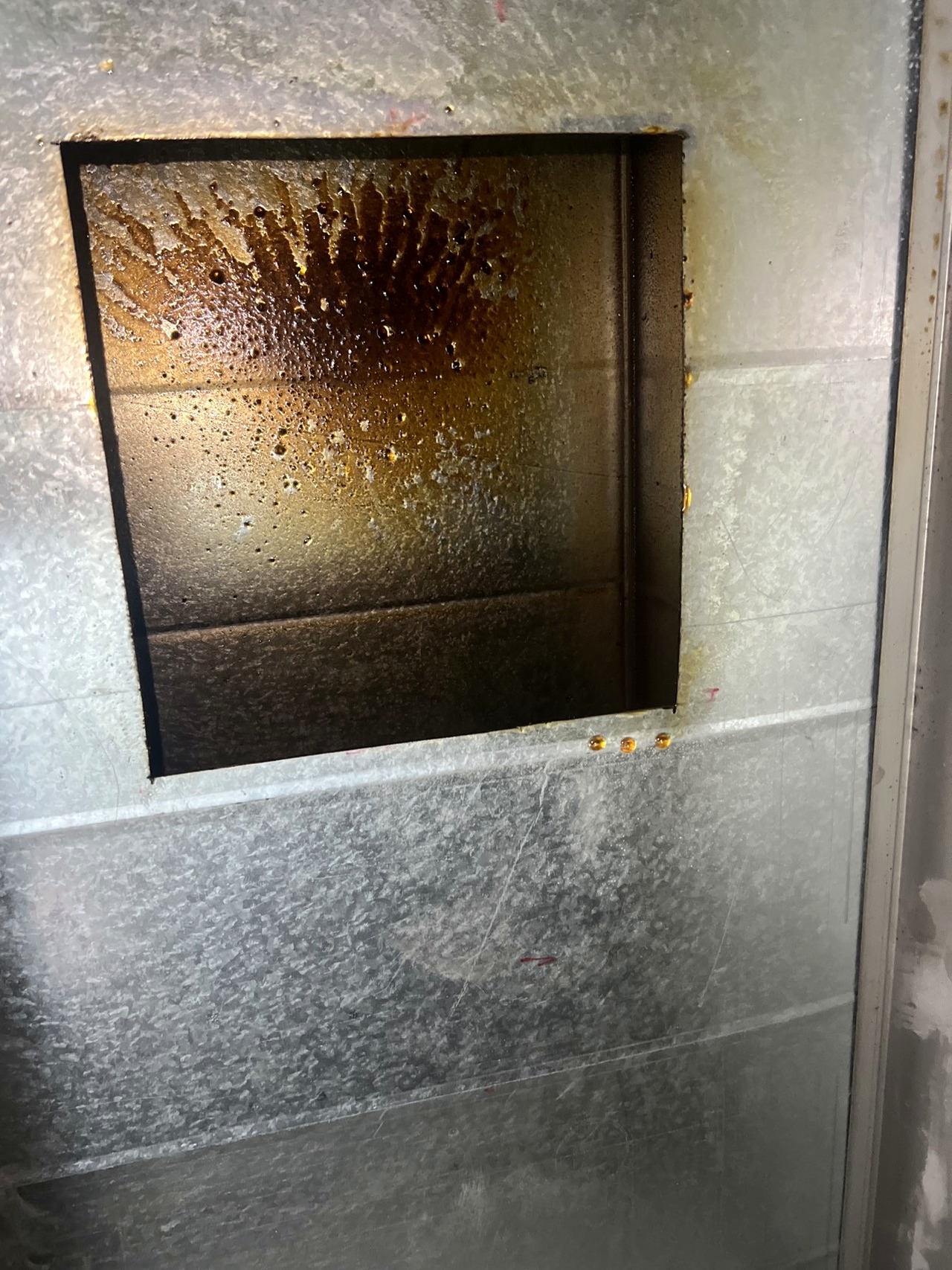 深度油烟机清洁还原厨房空气自然清新宁静致远 - 清洗前 - 郑州天得一国家一级资质团队作业实拍